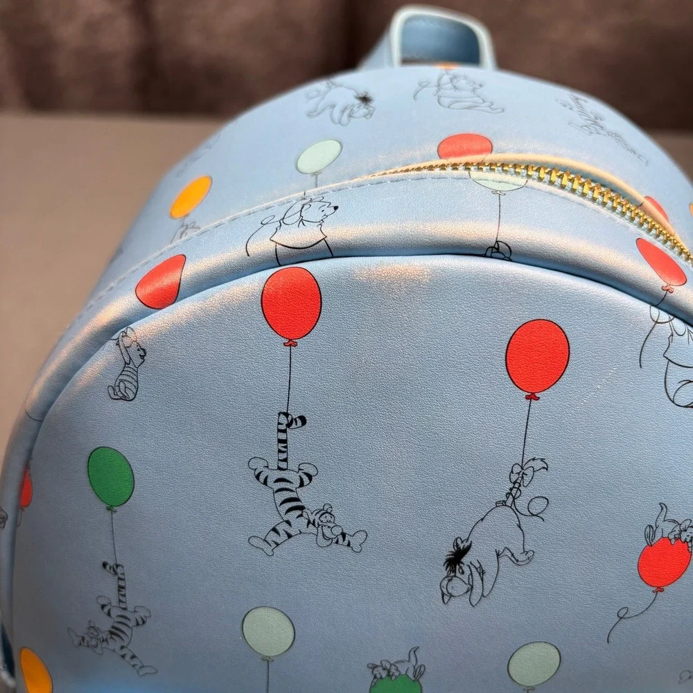 Danielle Nicole Disney Winnie the Pooh Oh Bother Balloon Mini Backpack Blue - Picture 10 of 16